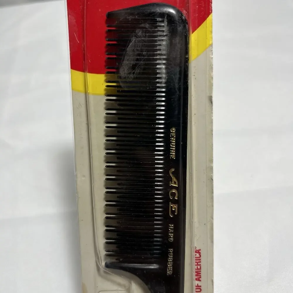 Vintage‎ Ace Hard Rubber Rat Tail Curling Teasing Pick Styling Comb 62206